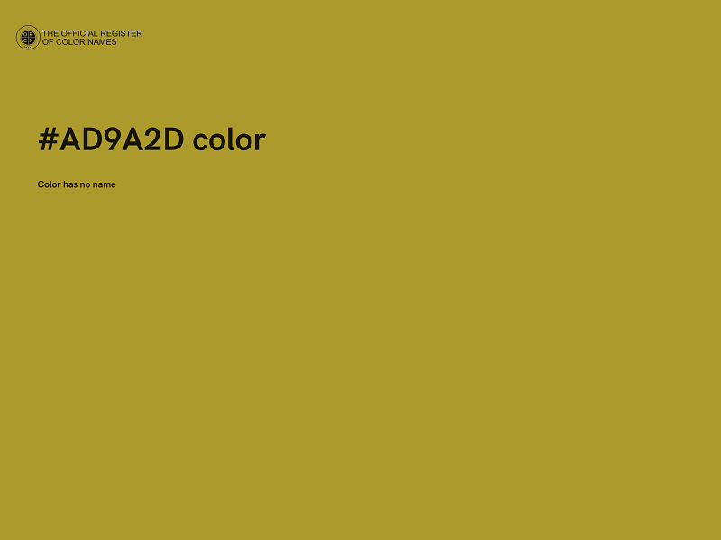 #AD9A2D color image