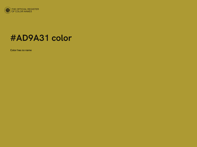 #AD9A31 color image