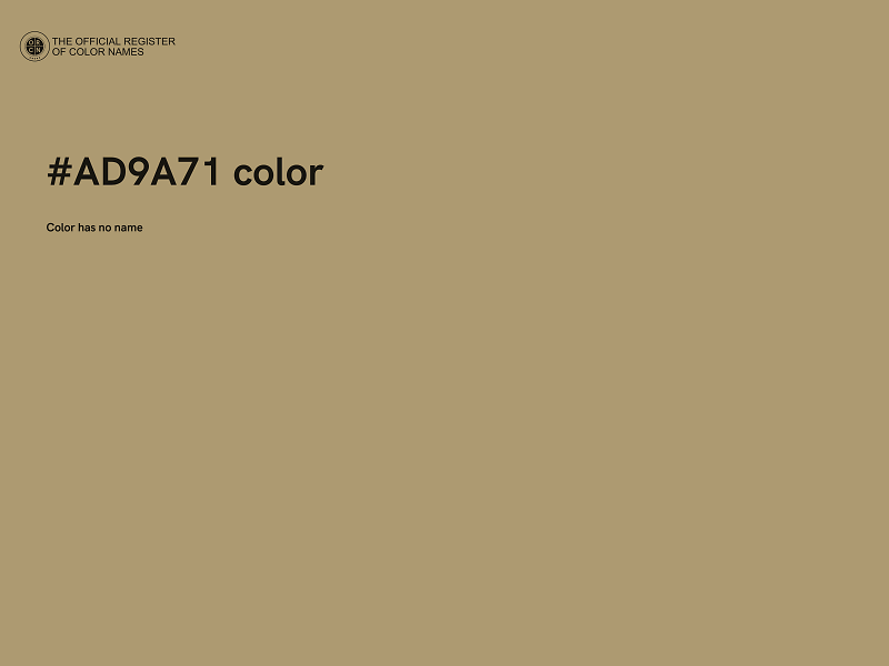 #AD9A71 color image