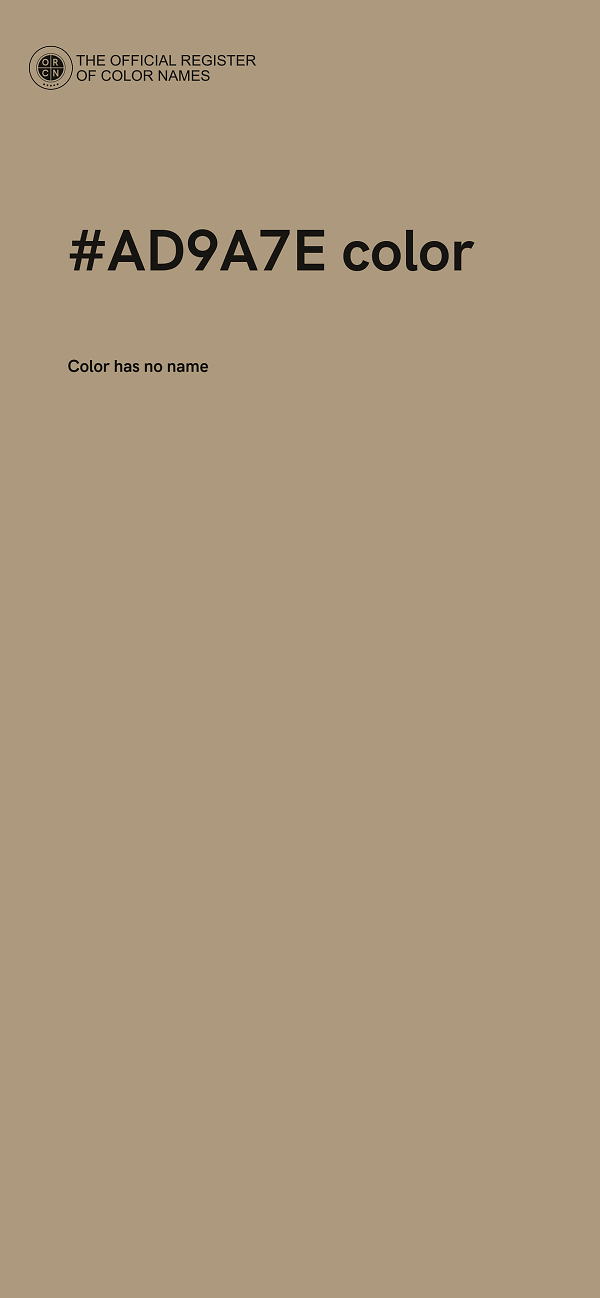 #AD9A7E color image