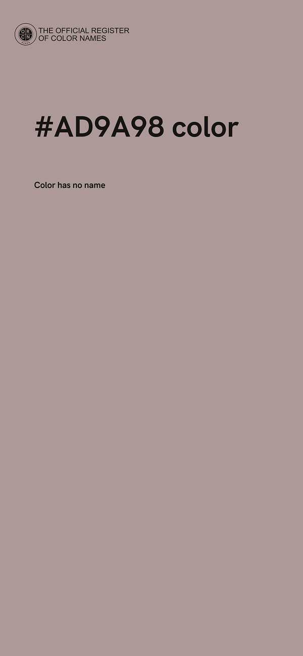 #AD9A98 color image