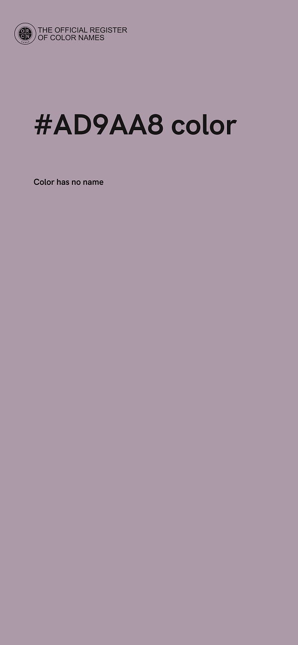 #AD9AA8 color image