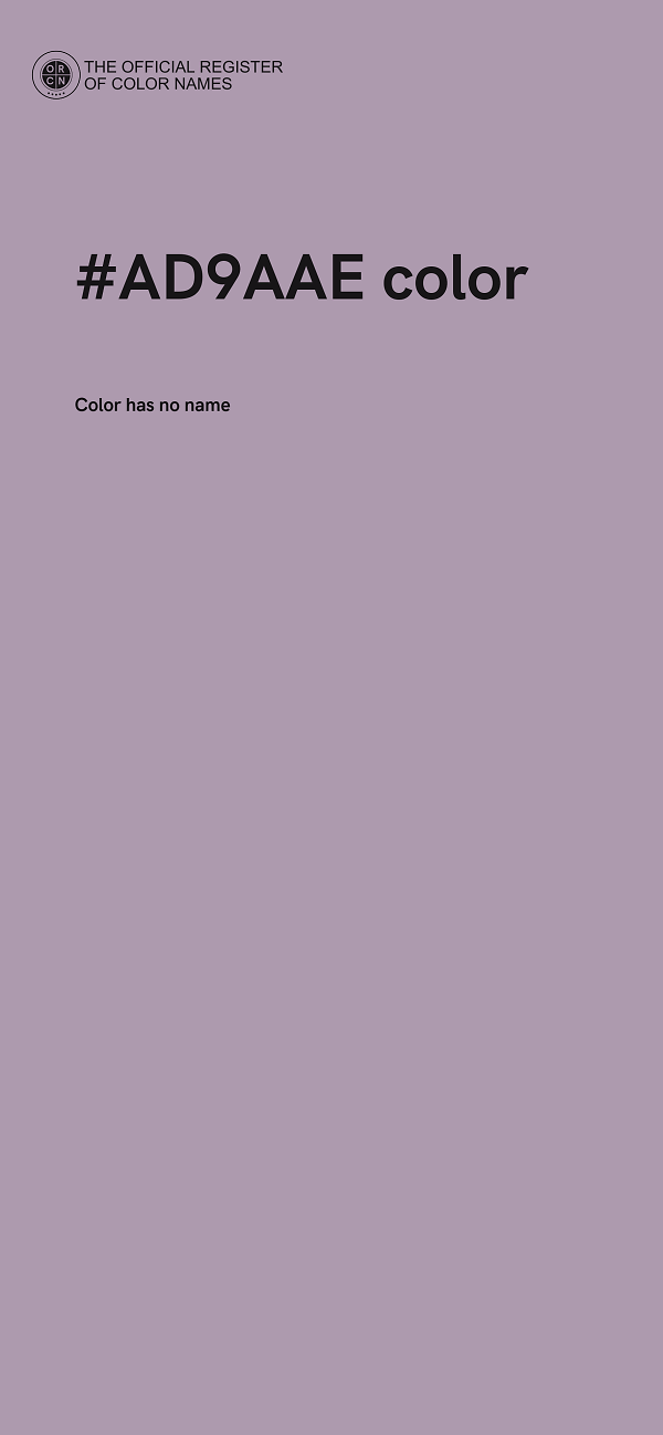 #AD9AAE color image