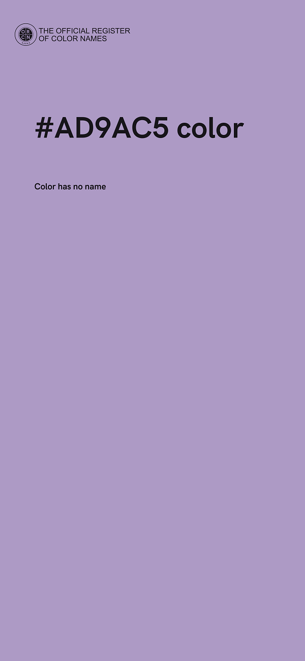 #AD9AC5 color image