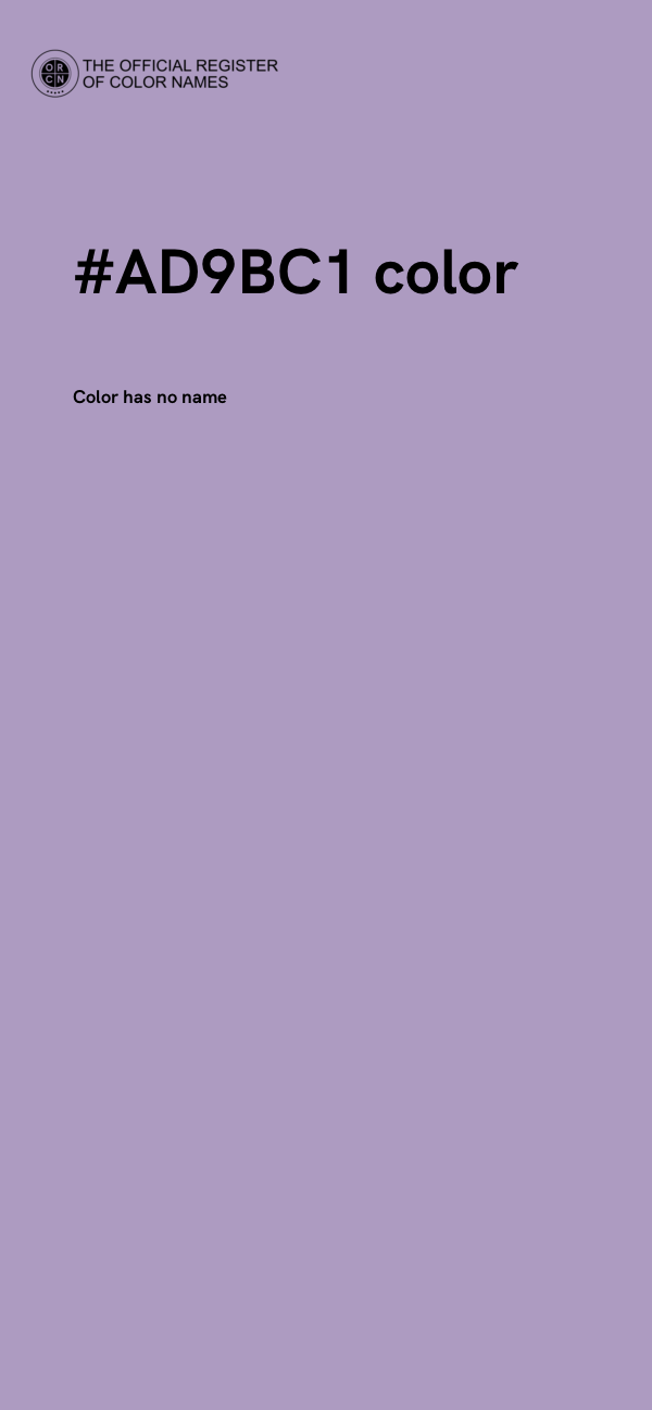 #AD9BC1 color image