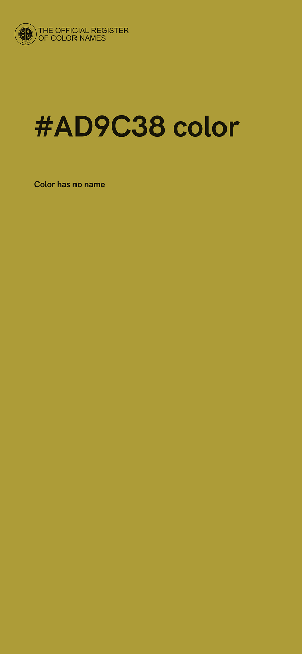 #AD9C38 color image