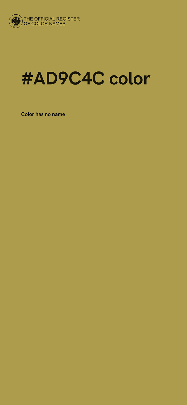 #AD9C4C color image