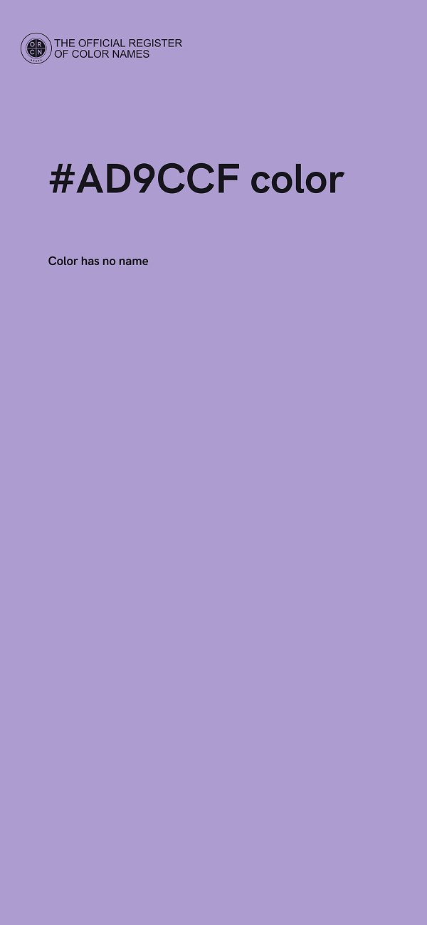 #AD9CCF color image