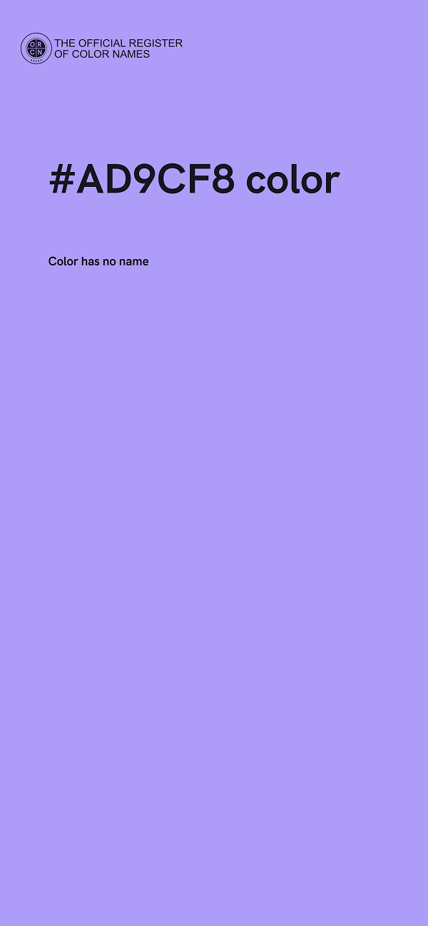 #AD9CF8 color image