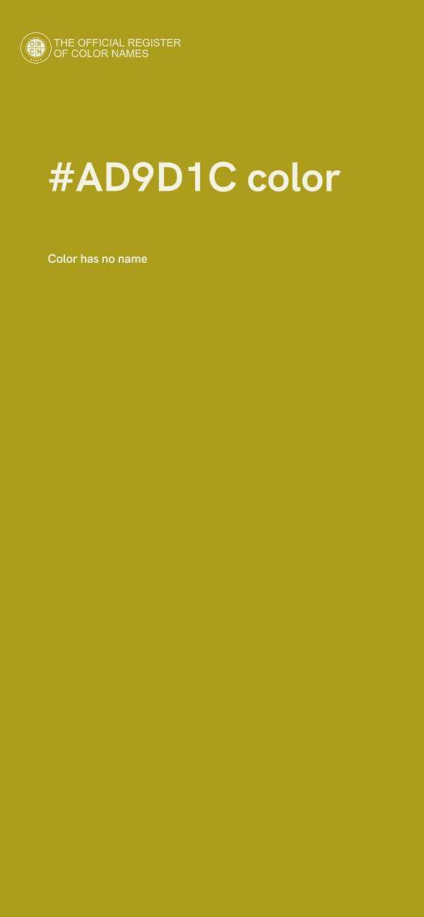 #AD9D1C color image