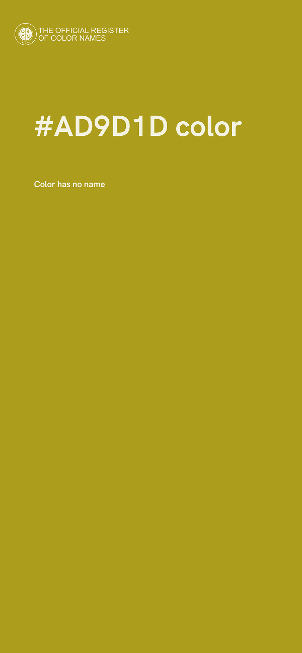 #AD9D1D color image