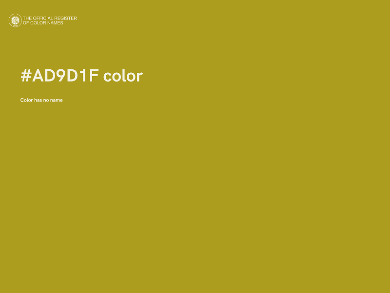 #AD9D1F color image