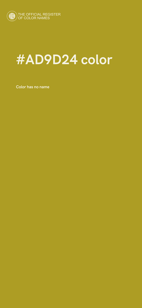#AD9D24 color image