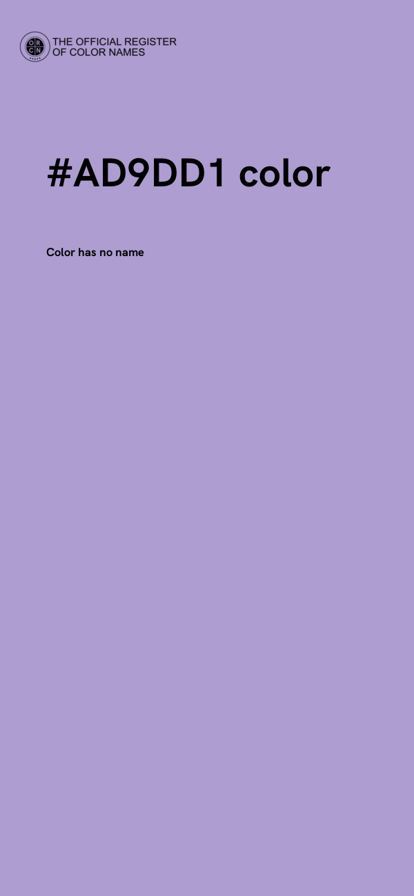 #AD9DD1 color image