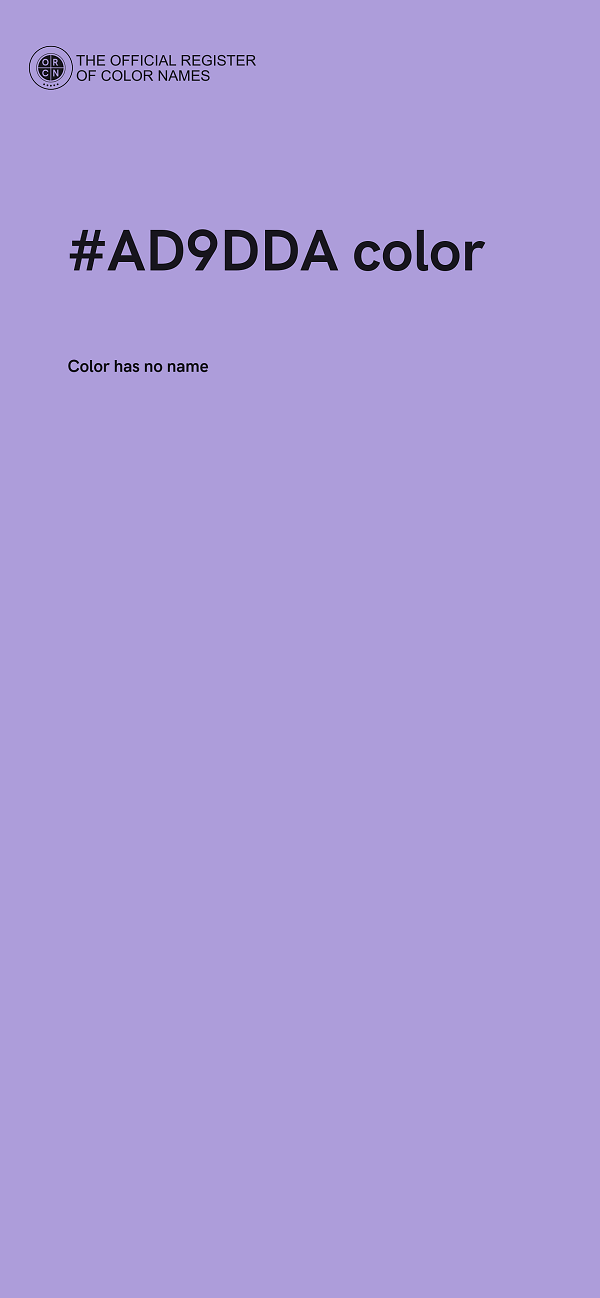 #AD9DDA color image