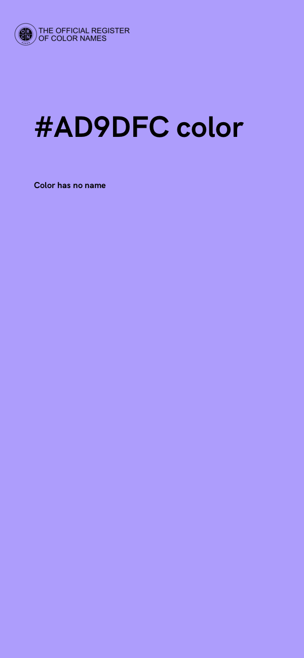 #AD9DFC color image