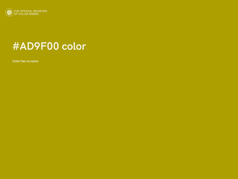 #AD9F00 color image