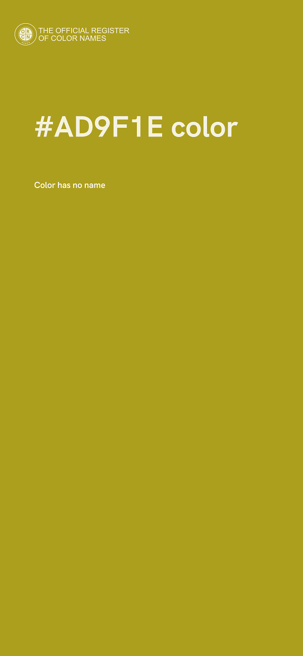 #AD9F1E color image