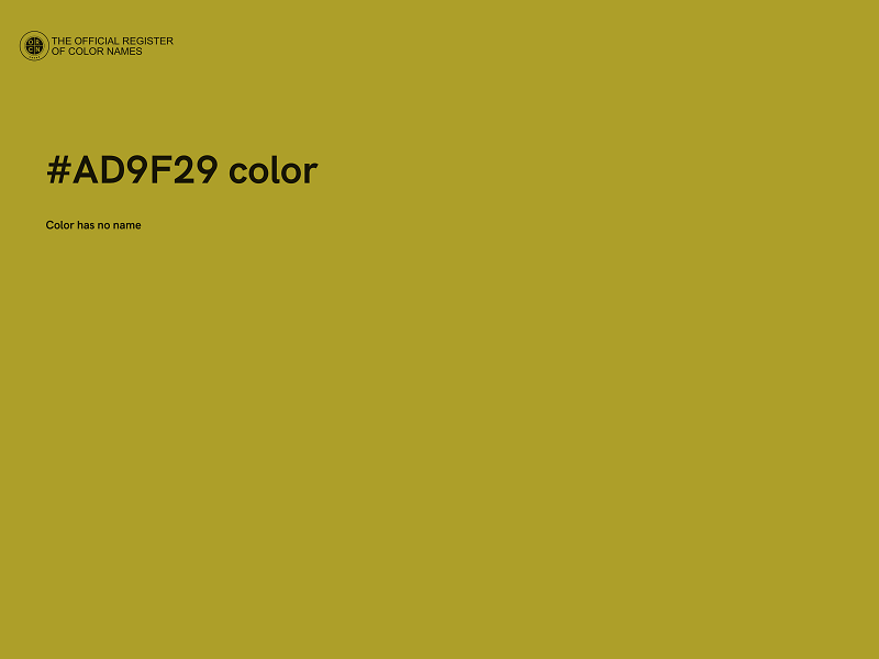 #AD9F29 color image