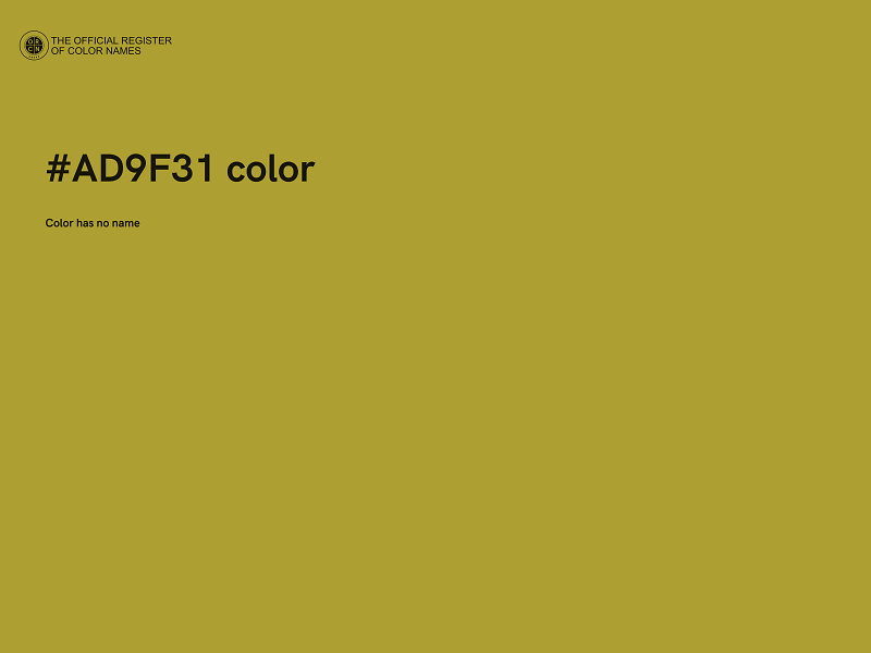 #AD9F31 color image