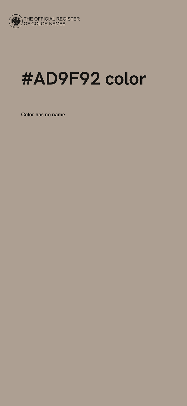#AD9F92 color image