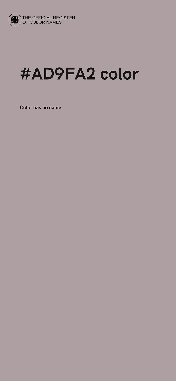 #AD9FA2 color image