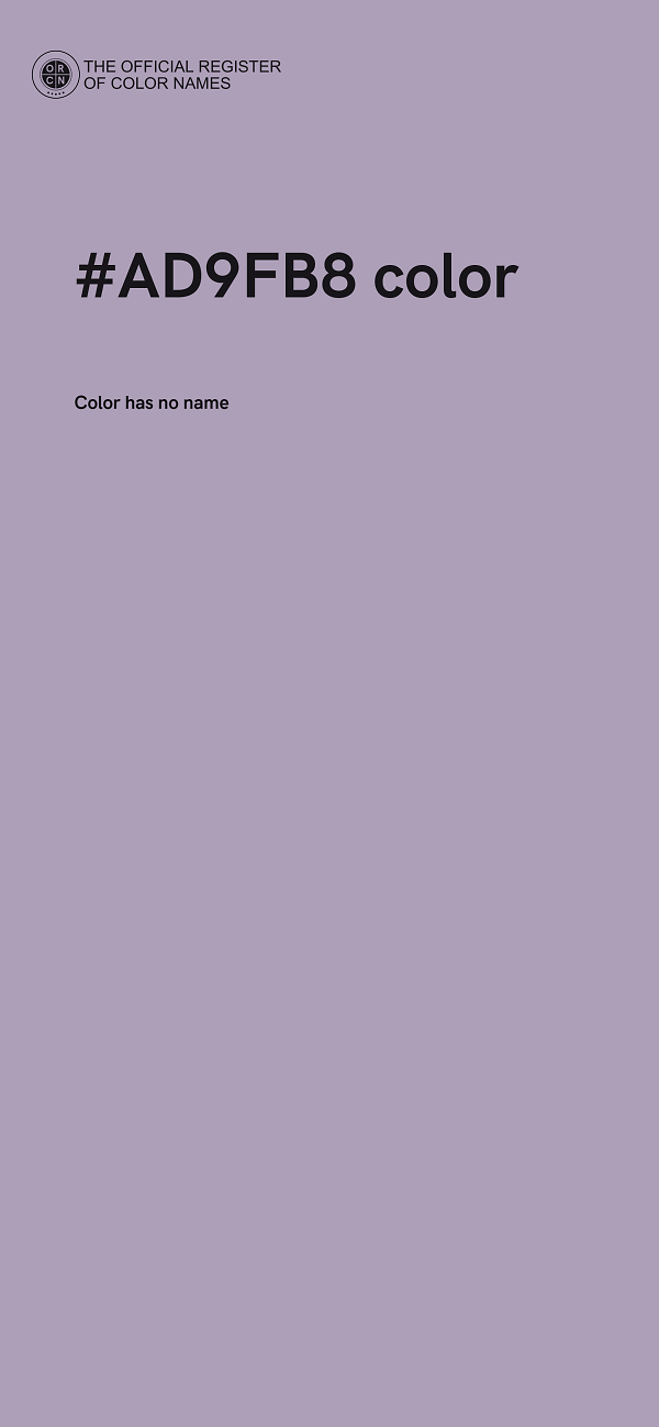 #AD9FB8 color image