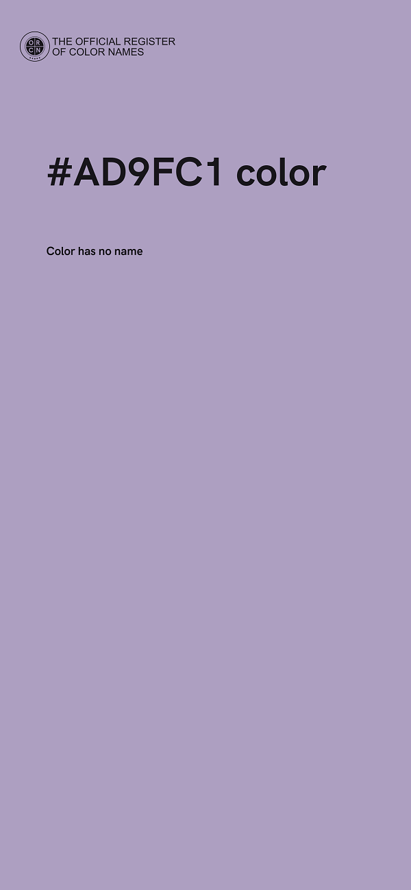 #AD9FC1 color image