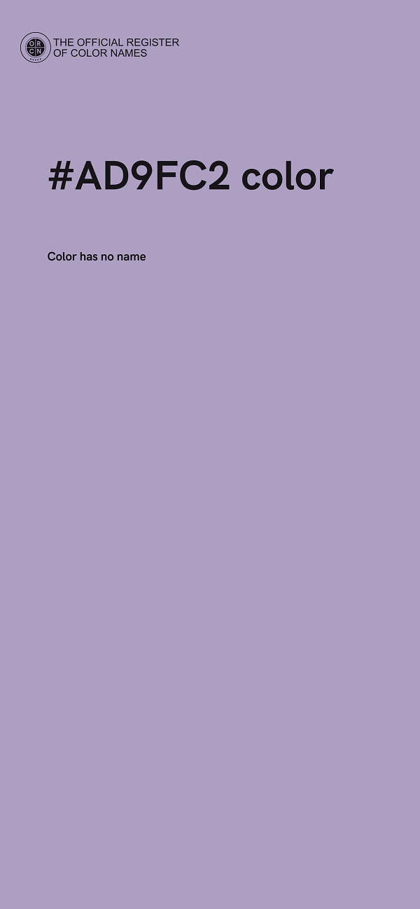 #AD9FC2 color image