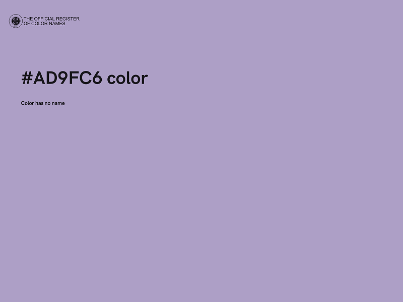 #AD9FC6 color image