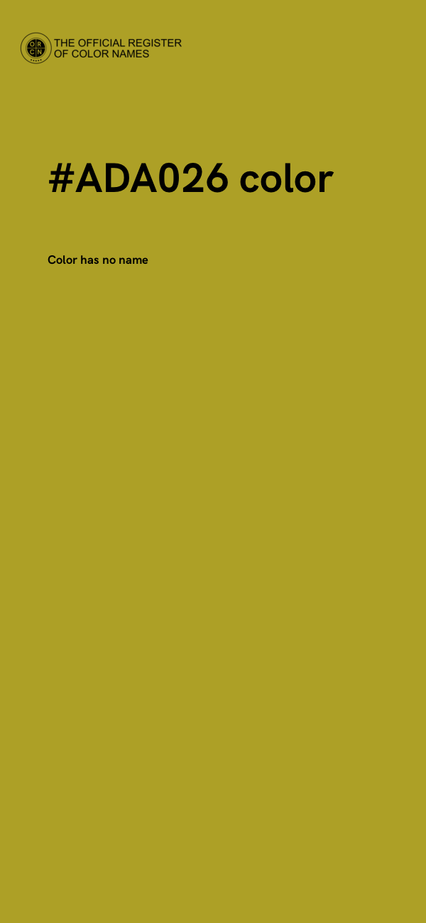 #ADA026 color image