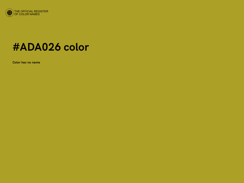 #ADA026 color image