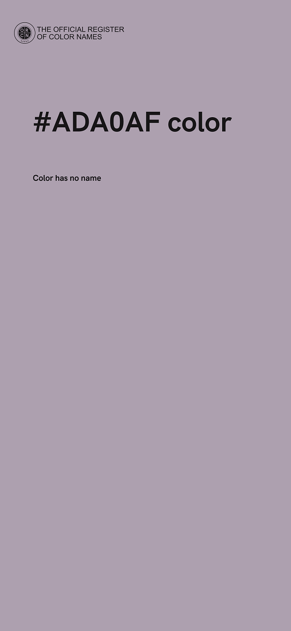 #ADA0AF color image