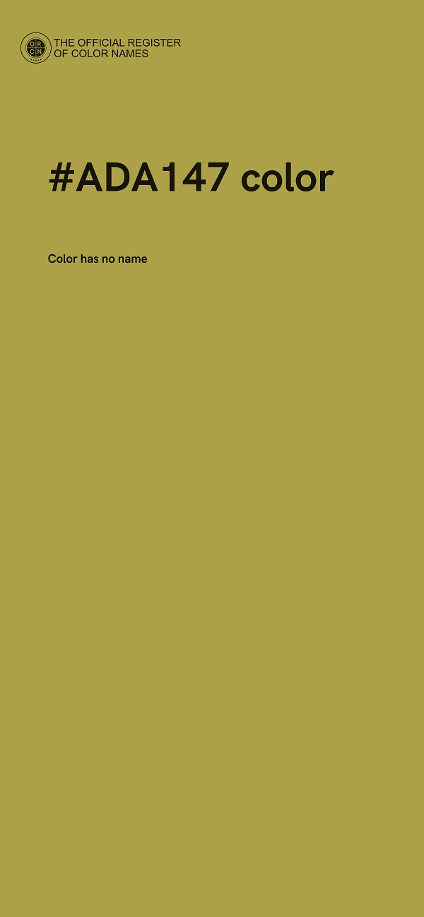 #ADA147 color image