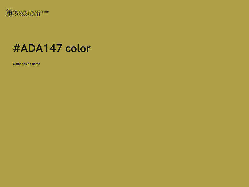 #ADA147 color image