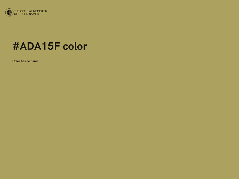 #ADA15F color image