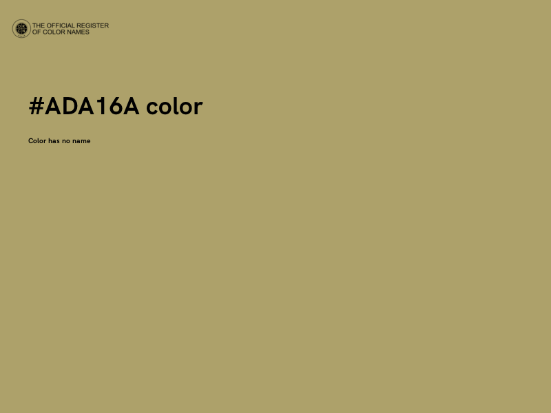 #ADA16A color image
