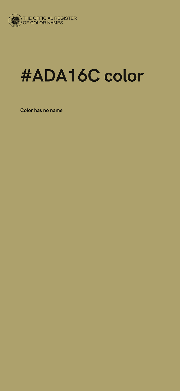 #ADA16C color image