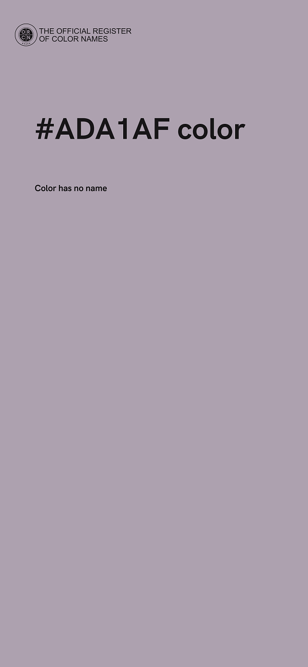 #ADA1AF color image