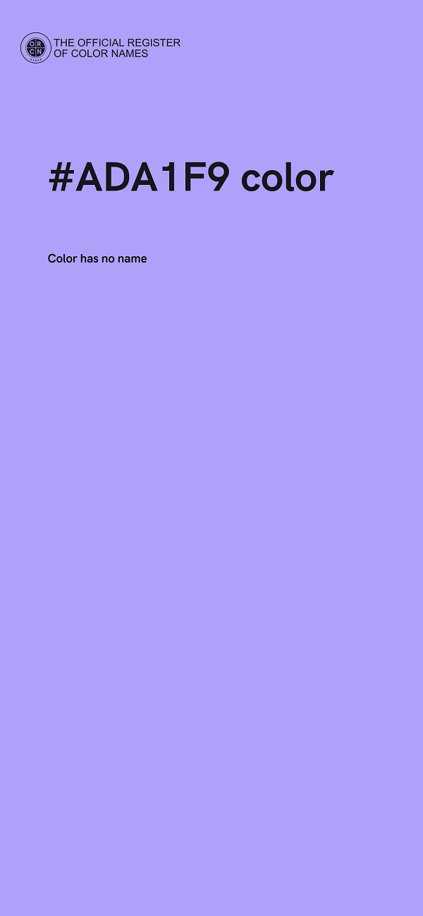 #ADA1F9 color image