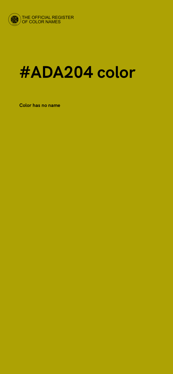 #ADA204 color image