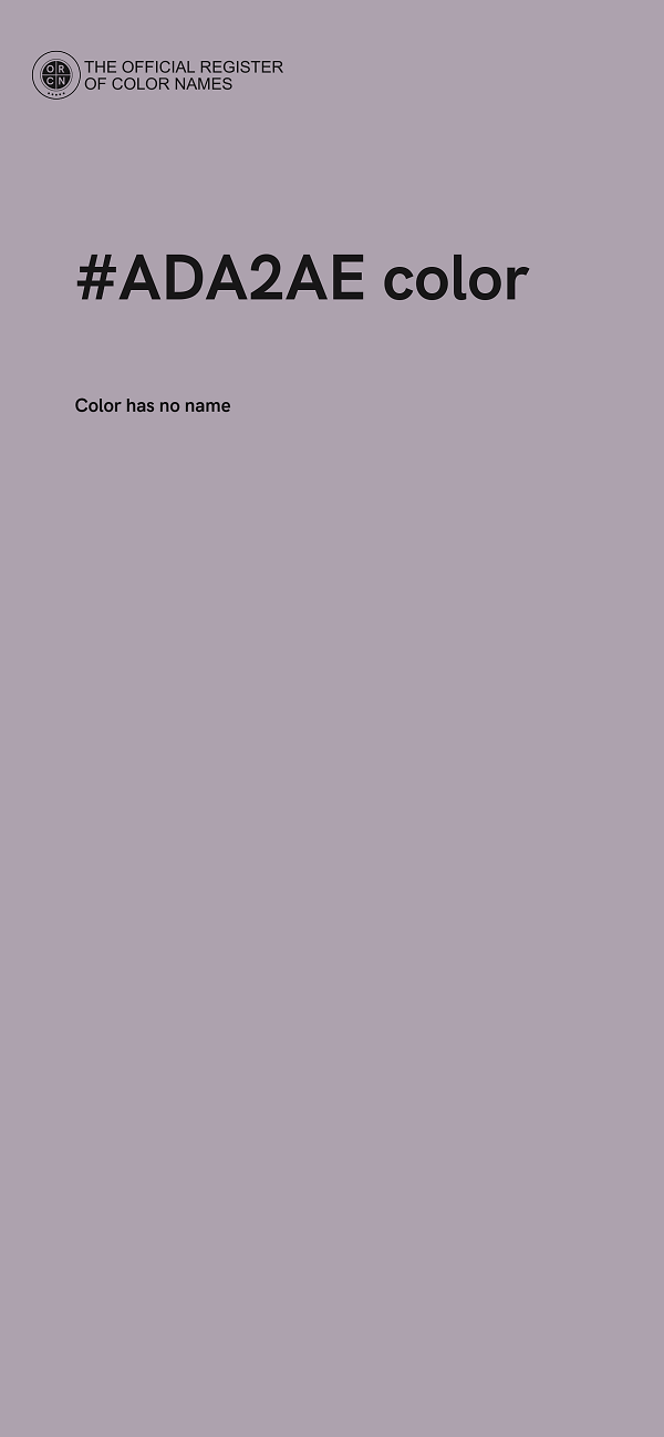 #ADA2AE color image