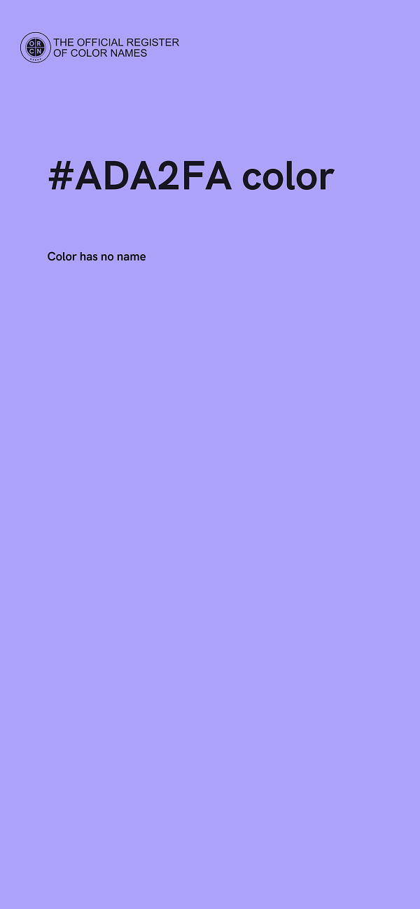 #ADA2FA color image