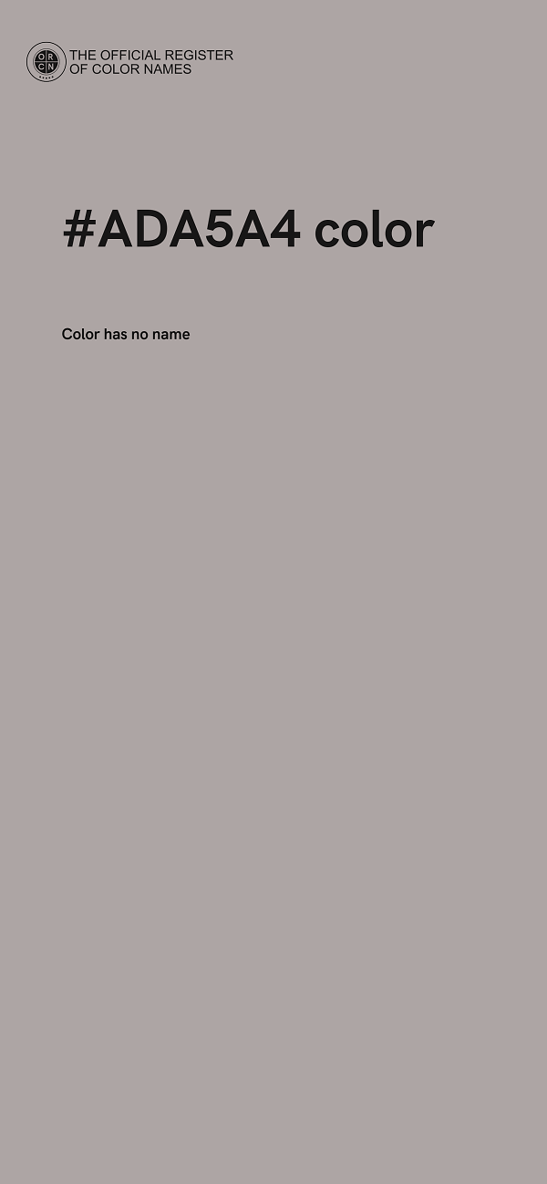 #ADA5A4 color image
