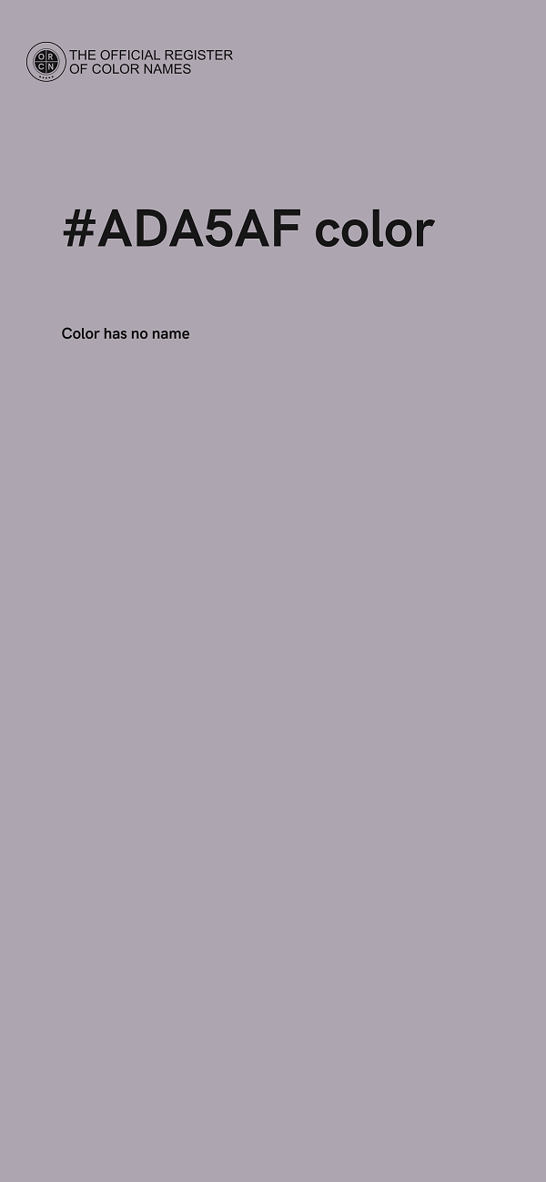 #ADA5AF color image