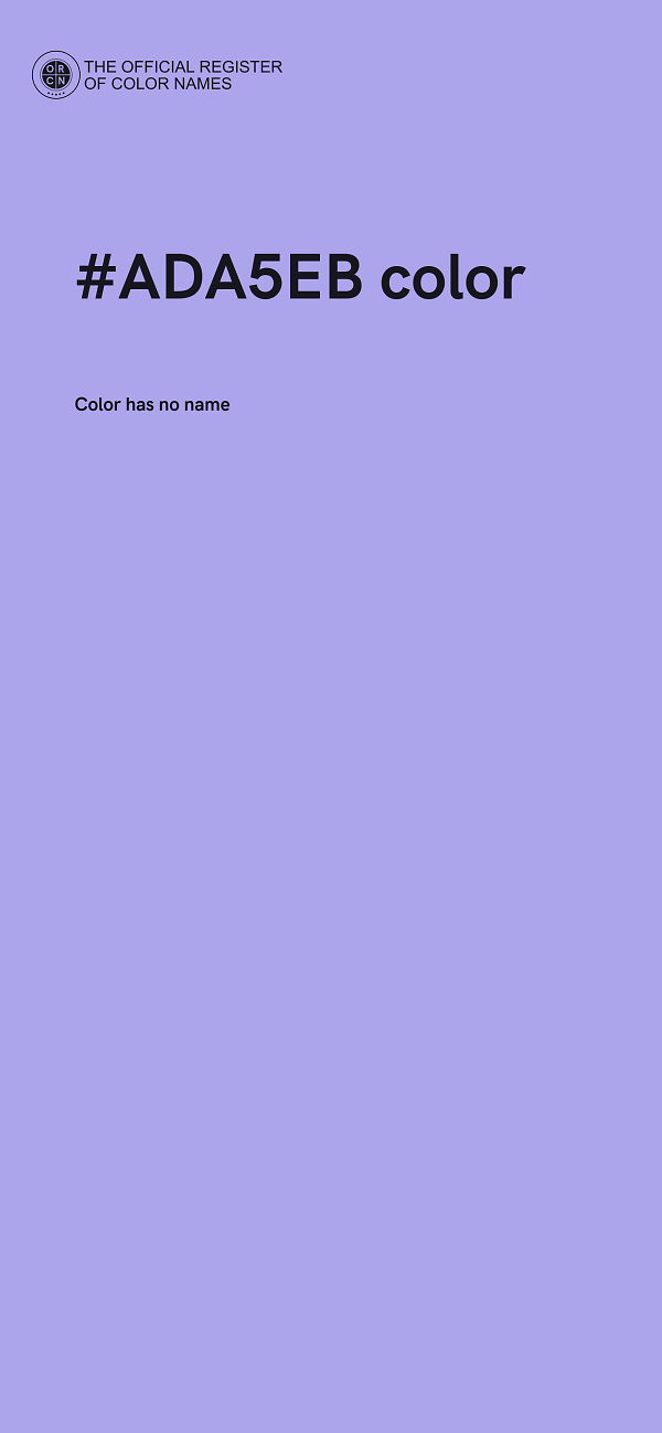 #ADA5EB color image