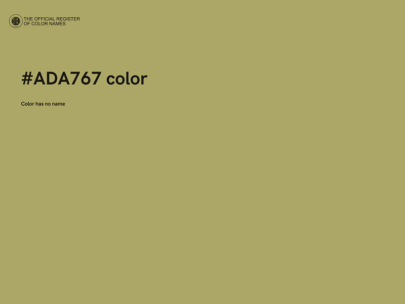 #ADA767 color image