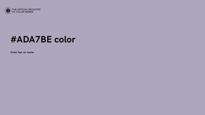 #ADA7BE color image