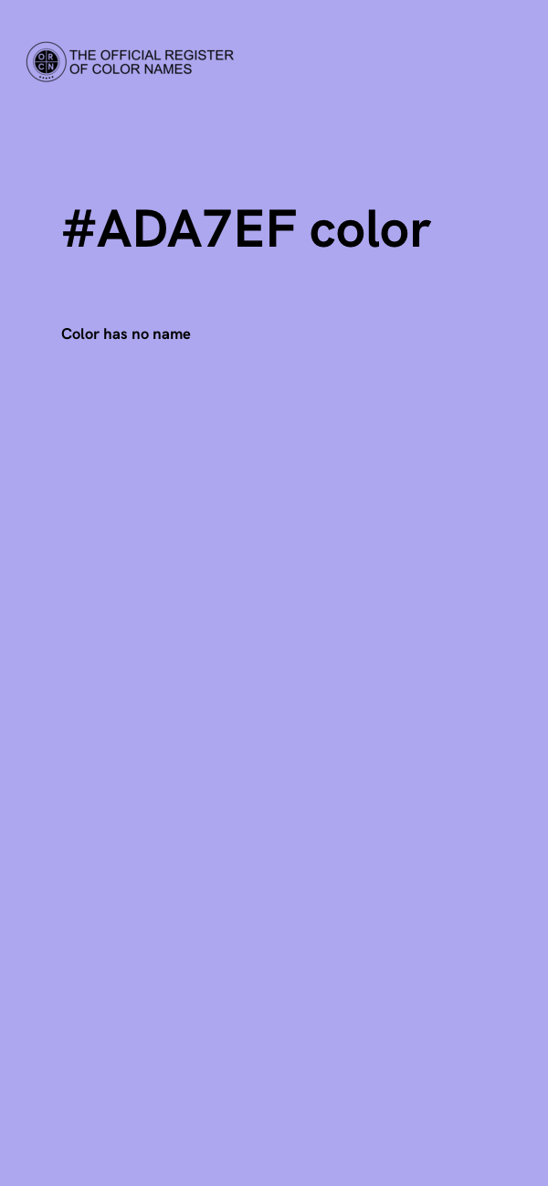 #ADA7EF color image