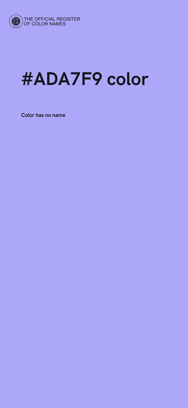 #ADA7F9 color image